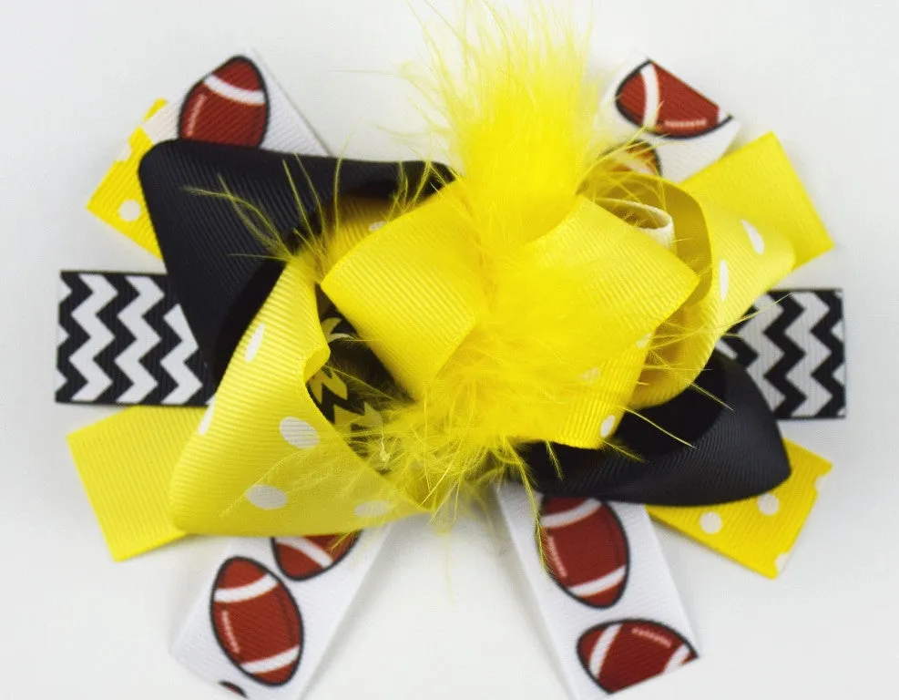 Team Inspired 6in Marabou Boutique Bows