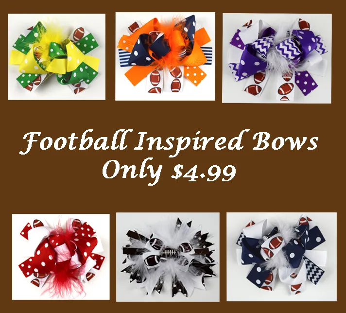 Team Inspired 6in Marabou Boutique Bows