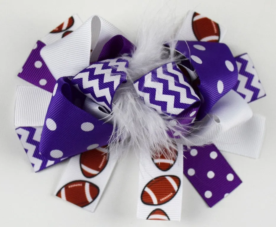 Team Inspired 6in Marabou Boutique Bows