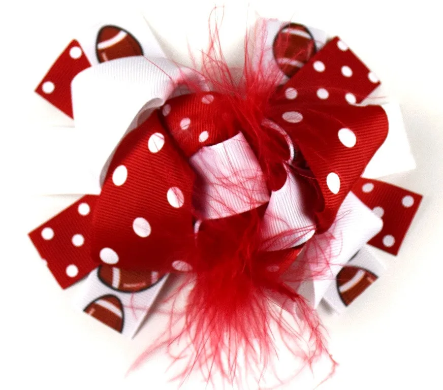 Team Inspired 6in Marabou Boutique Bows
