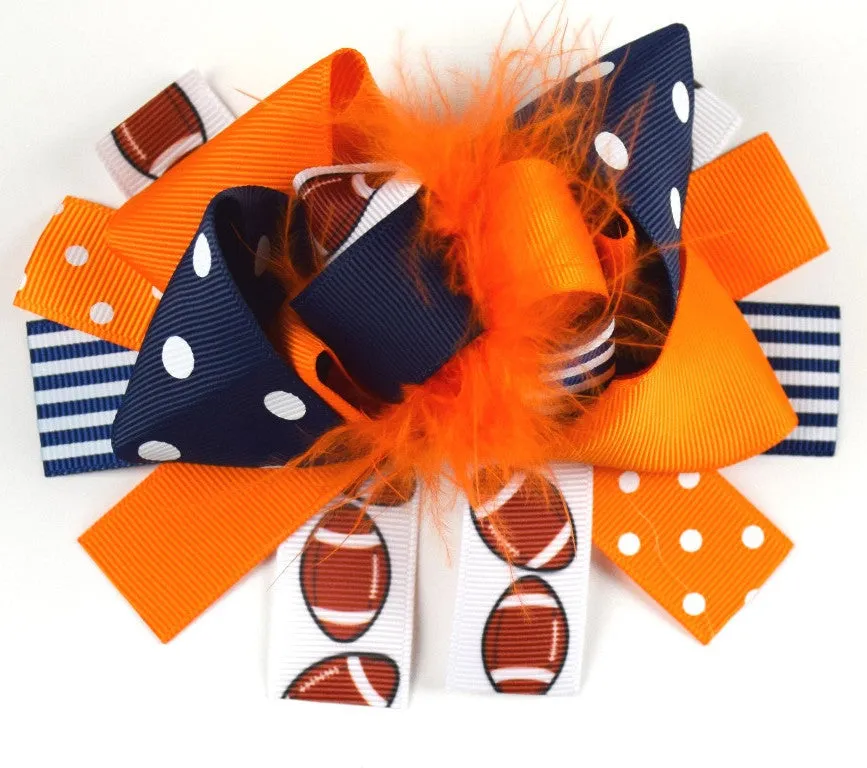 Team Inspired 6in Marabou Boutique Bows