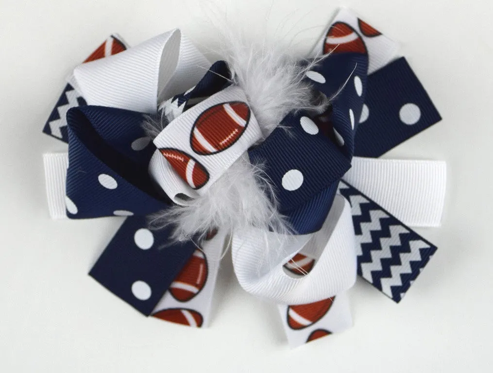 Team Inspired 6in Marabou Boutique Bows