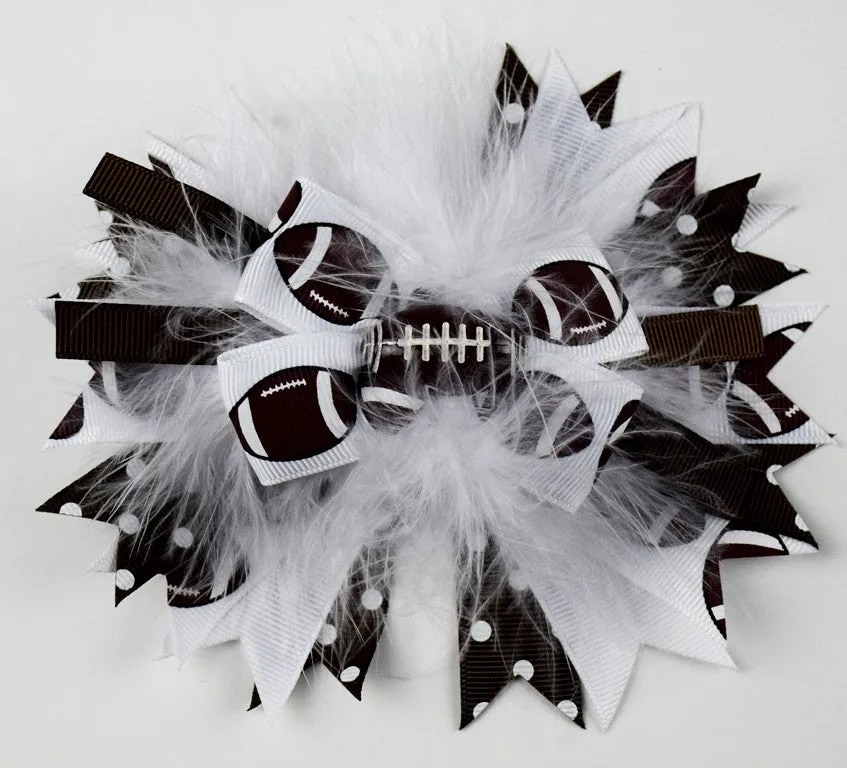 Team Inspired 6in Marabou Boutique Bows