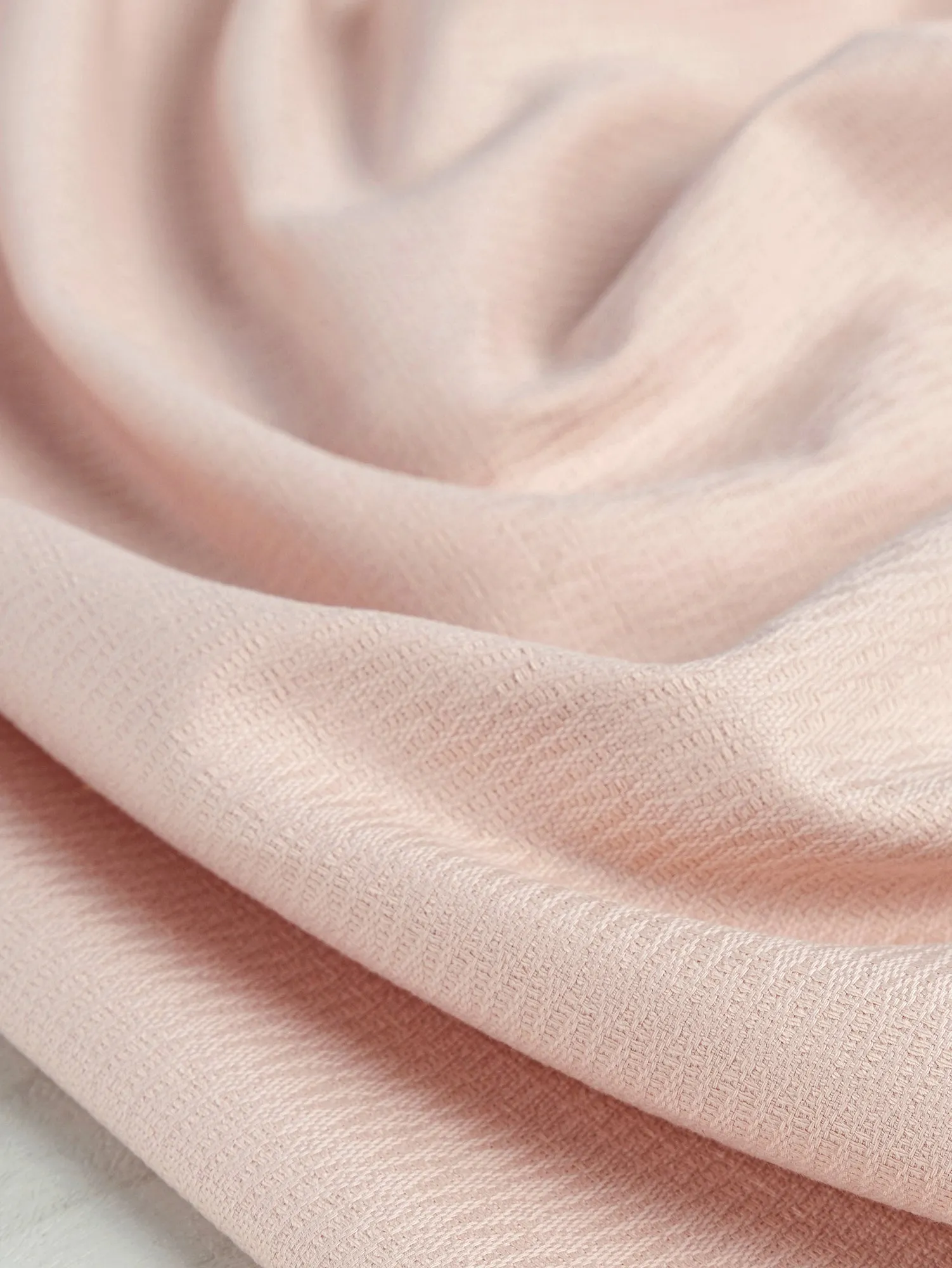 Textured Cotton Jacquard Deadstock - Powder Pink
