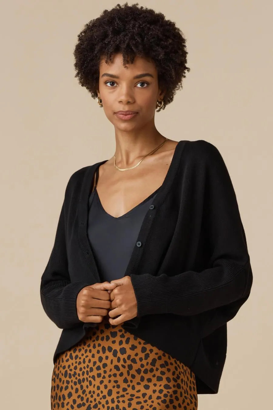 The Cropped V-Neck Sweater