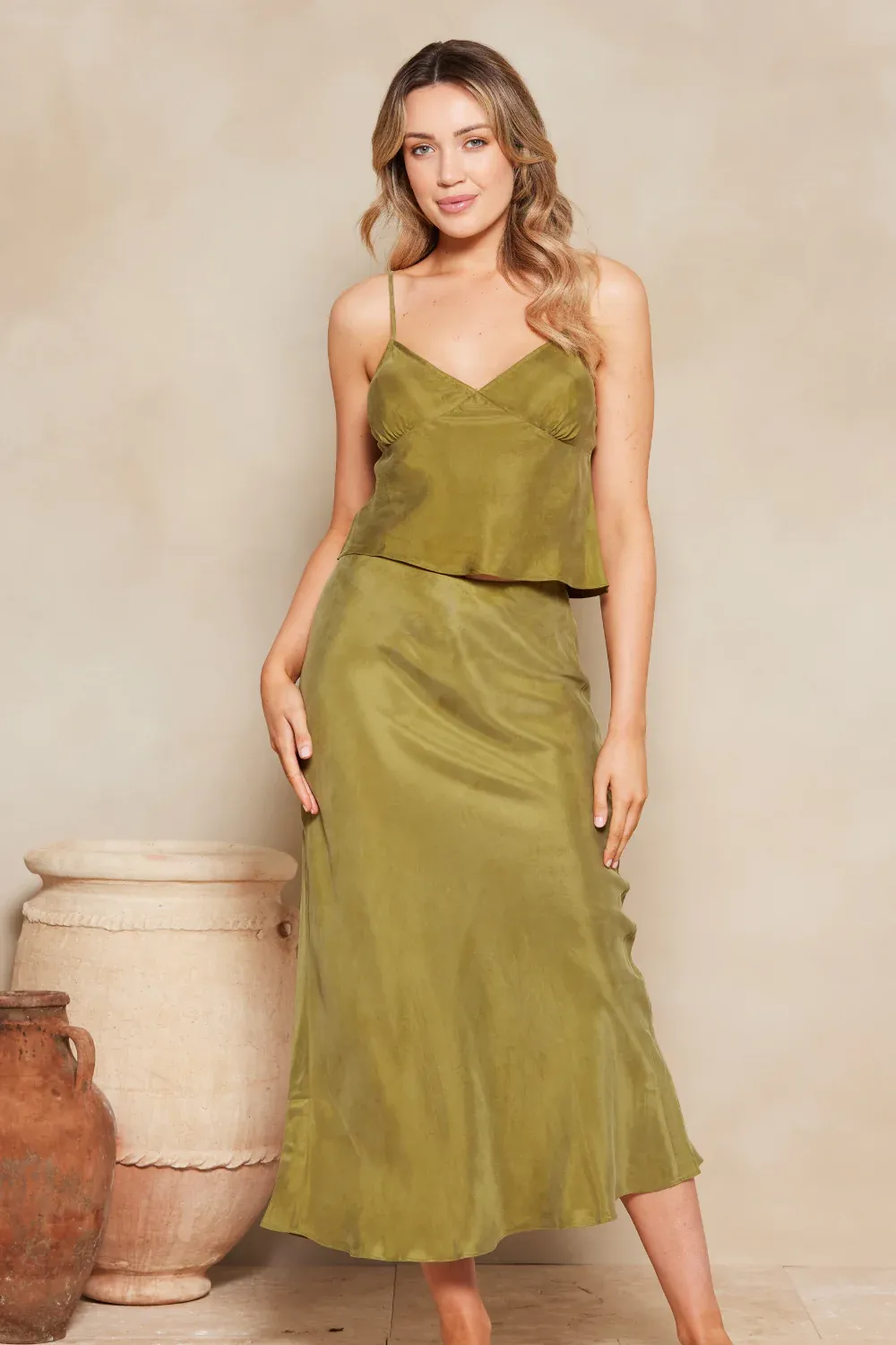 Tigerlily Cinzia Blake Maxi Skirt - Olive