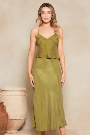 Tigerlily Cinzia Blake Maxi Skirt - Olive