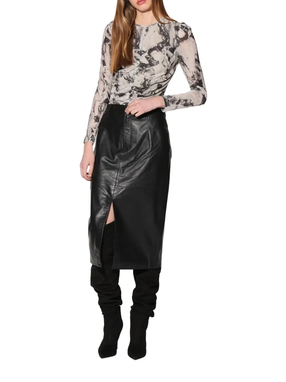 Timeless Grace Leather Skirts for Women