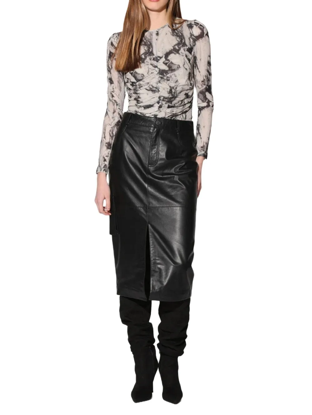 Timeless Grace Leather Skirts for Women