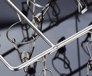 TINYUNICORN 52 Clips Metal Clothespins, Folding Stainless Steel Clothes Drying Rack, Portable Metal Hanger, Great for Quick Hand Wash of Delicates