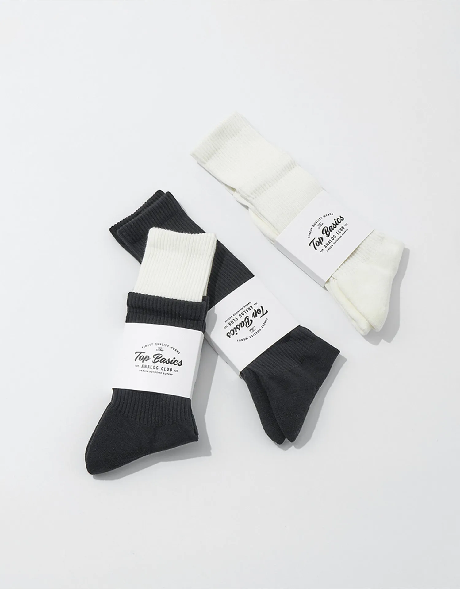 TopBasics Faked Two-Piece Socks