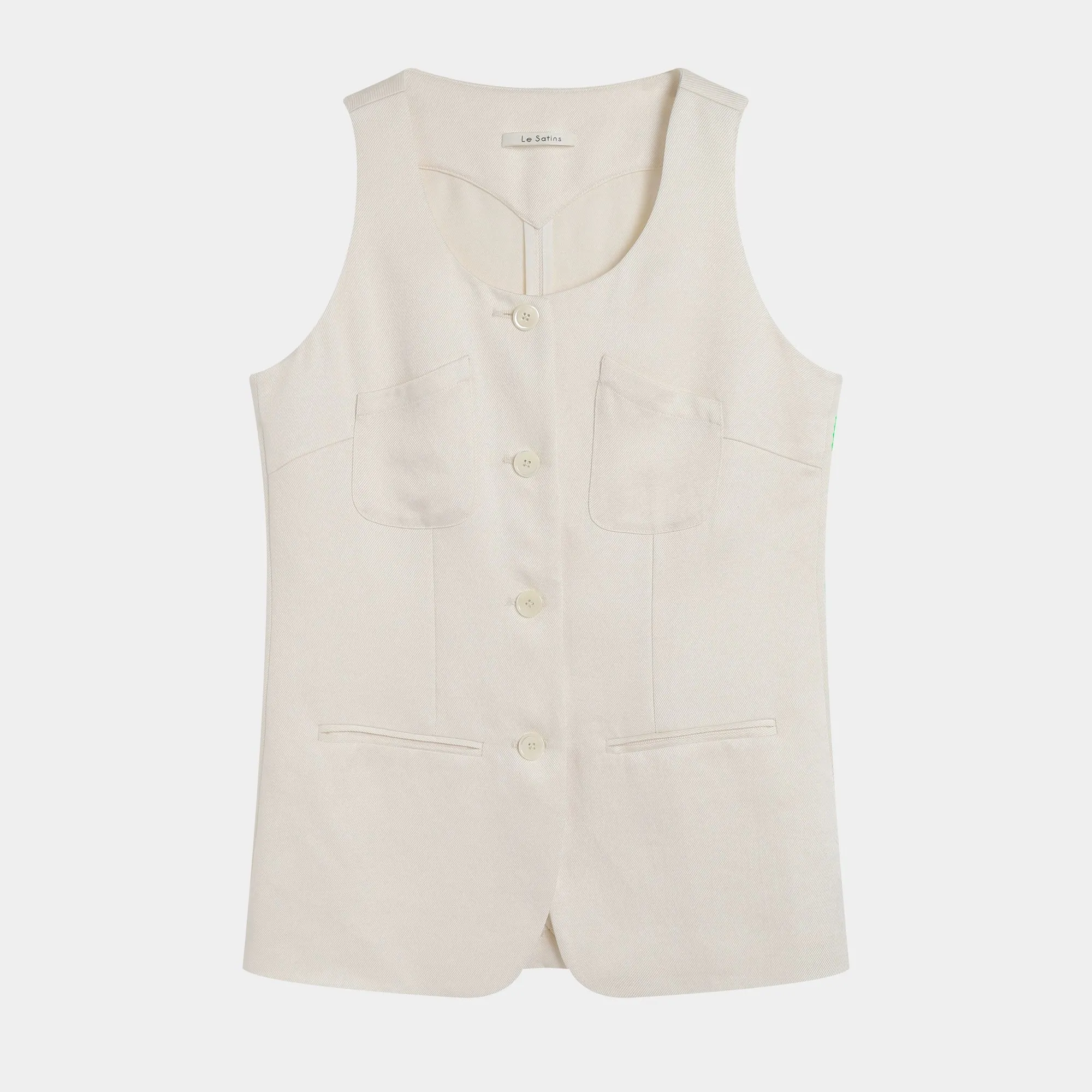 Triacetate Vest and Skirt Ensemble