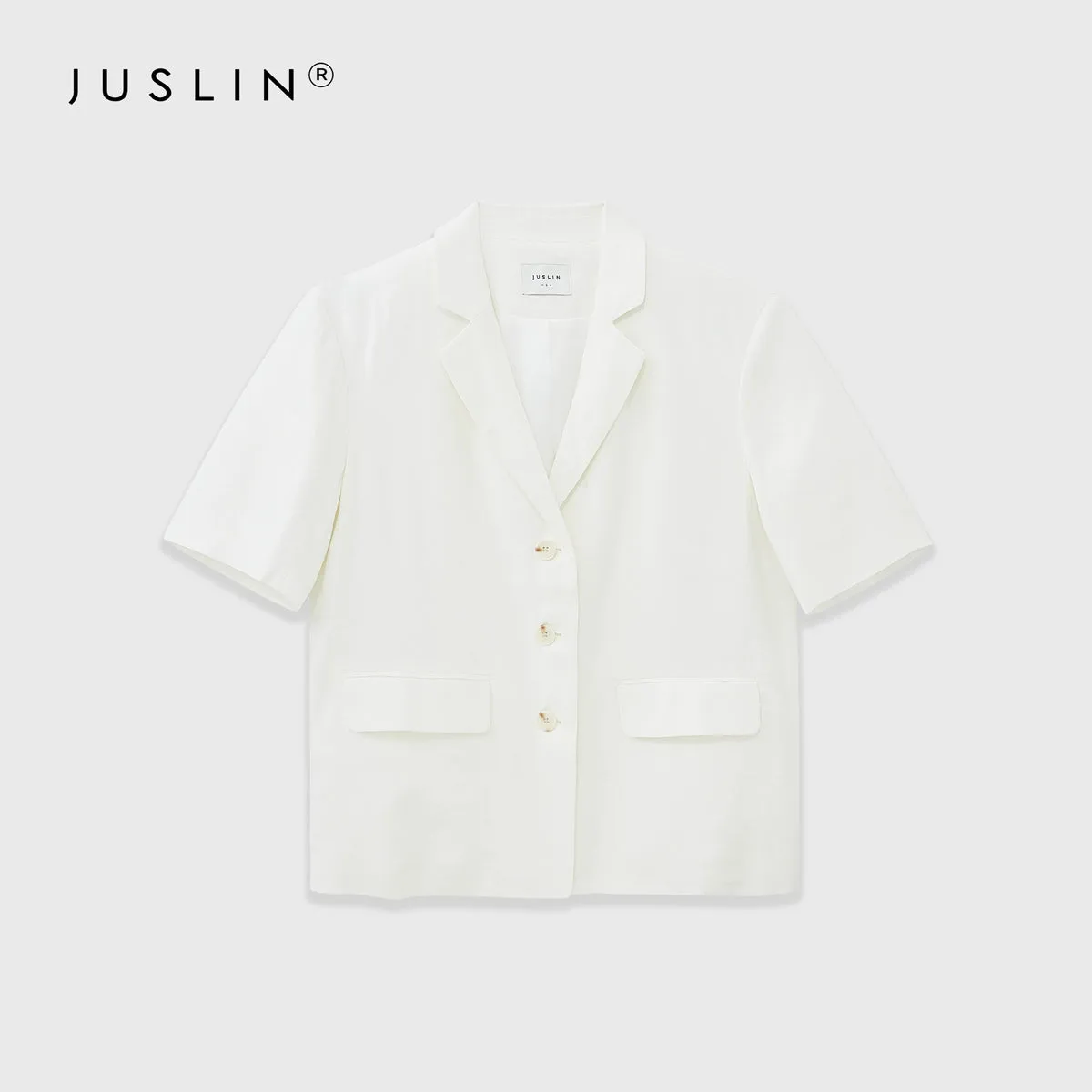 Twill Texture Short-Sleeved Suit