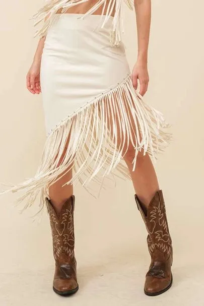 Unbalance Midi Skirt