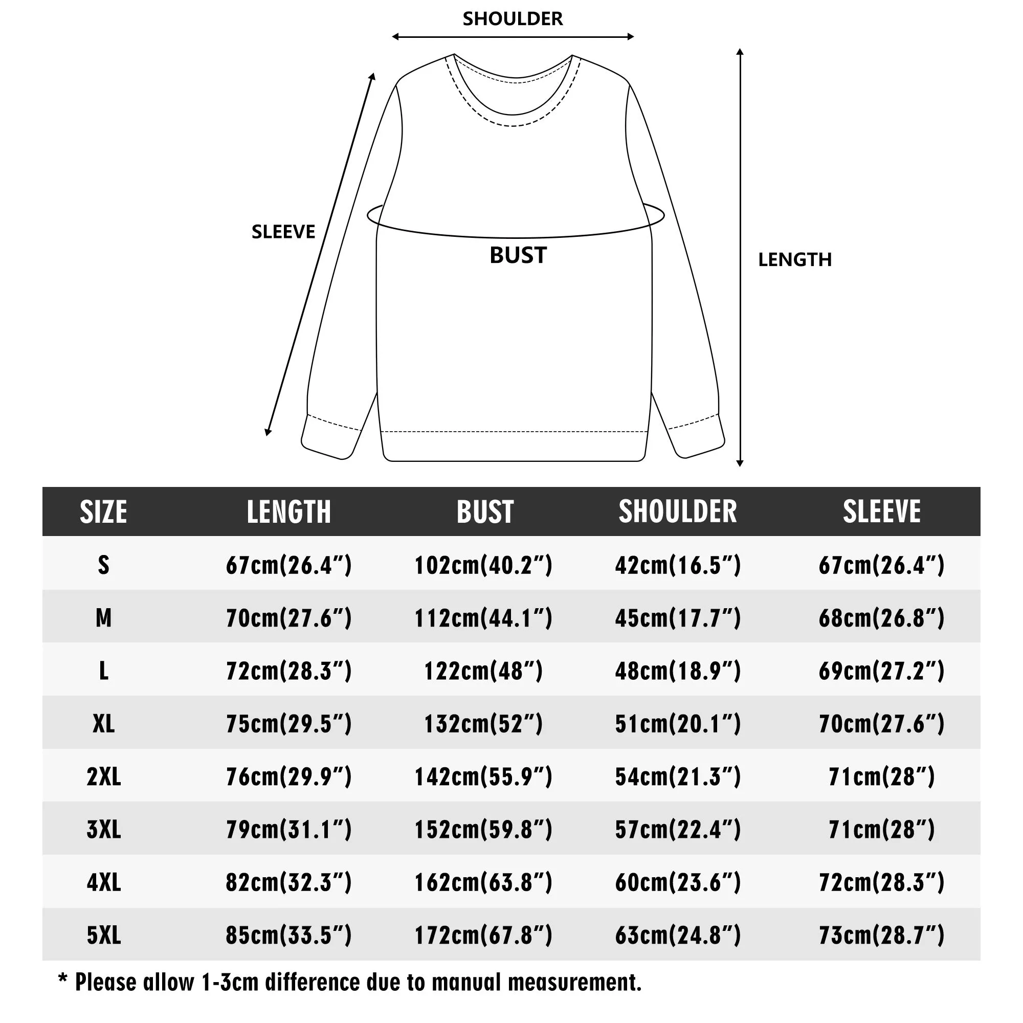 Unisex Custom Winter Crewneck Pullover Sweatshirt