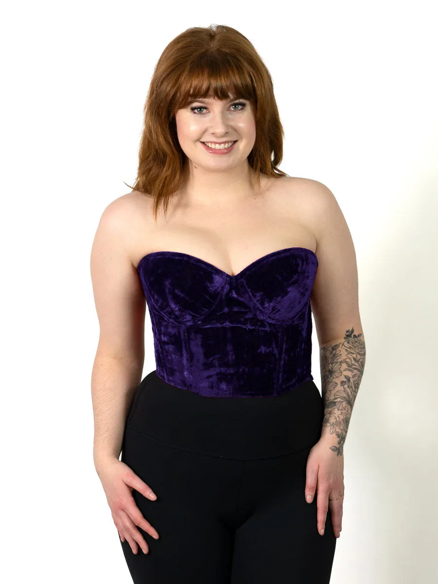 Velvet Bustier Corset Top