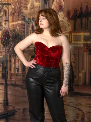 Velvet Bustier Corset Top