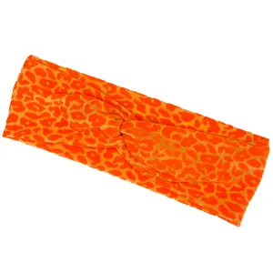 Velvet Twist Headband - Flamin Hot Cheetah