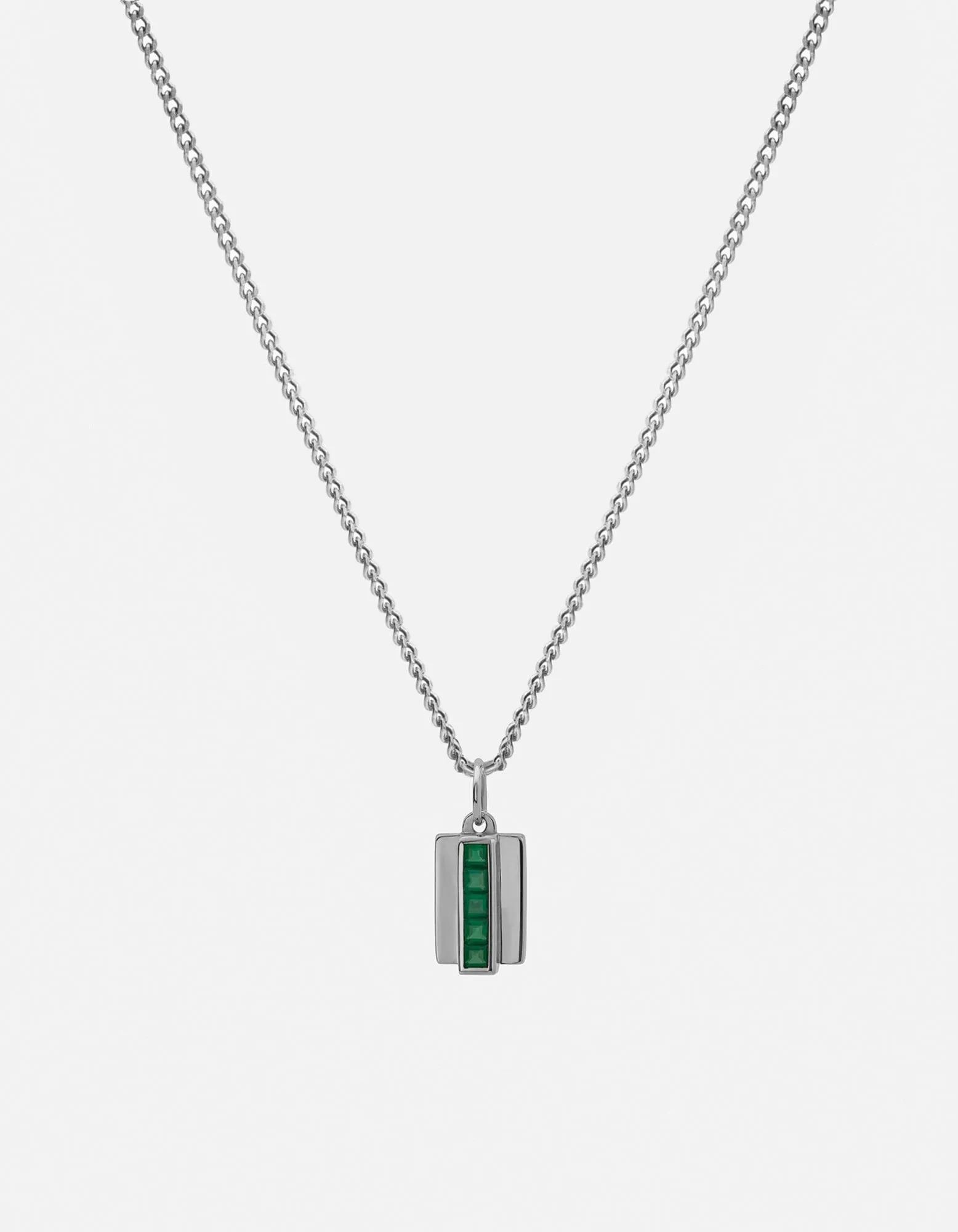 Vertigo Agate Necklace, Sterling Silver