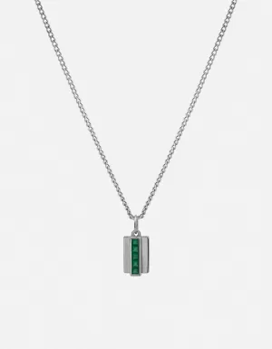 Vertigo Agate Necklace, Sterling Silver