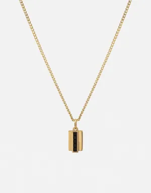 Vertigo Onyx Necklace, Gold Vermeil