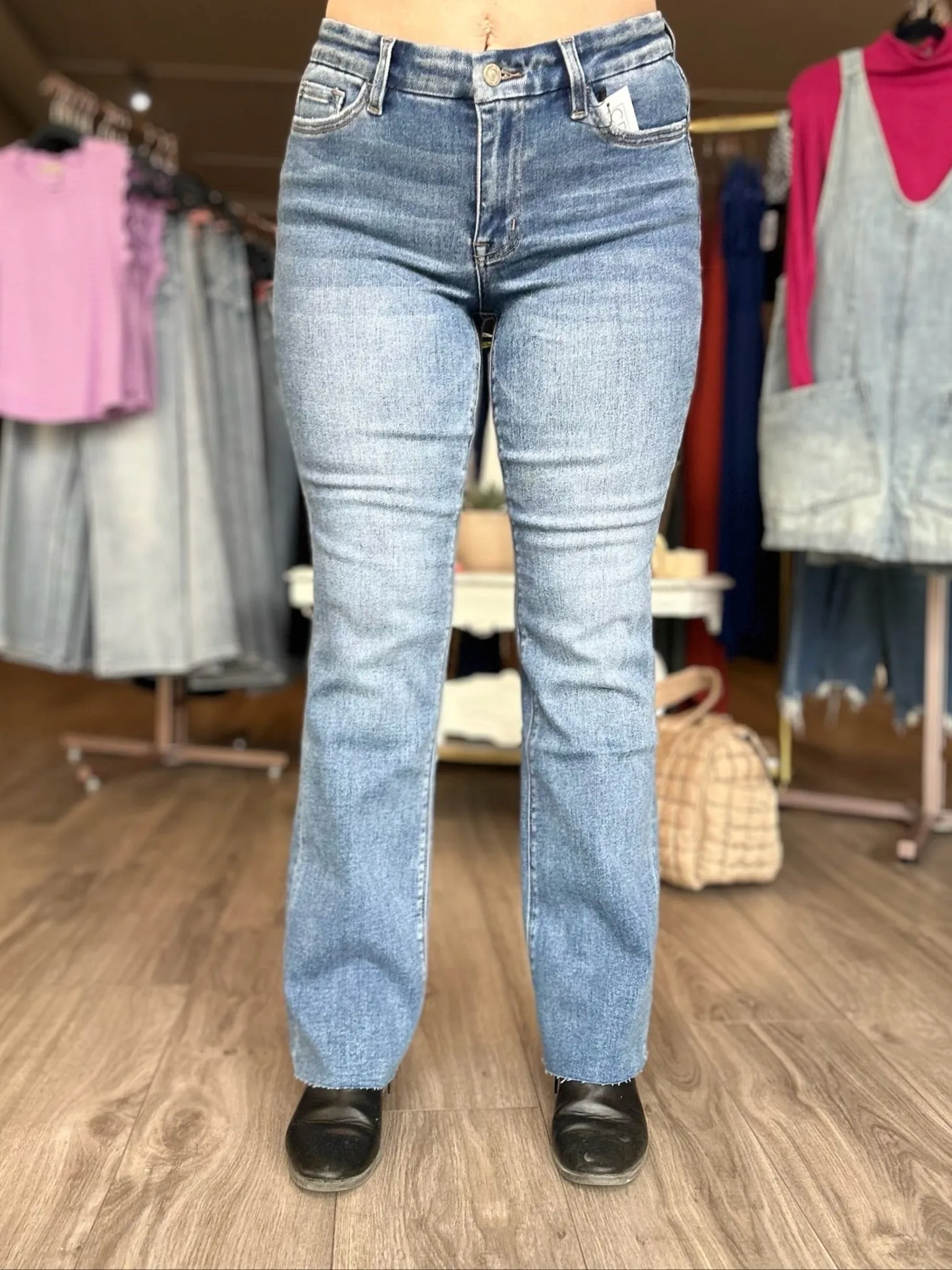 Vervet Mid Rise Boot Cut Jeans