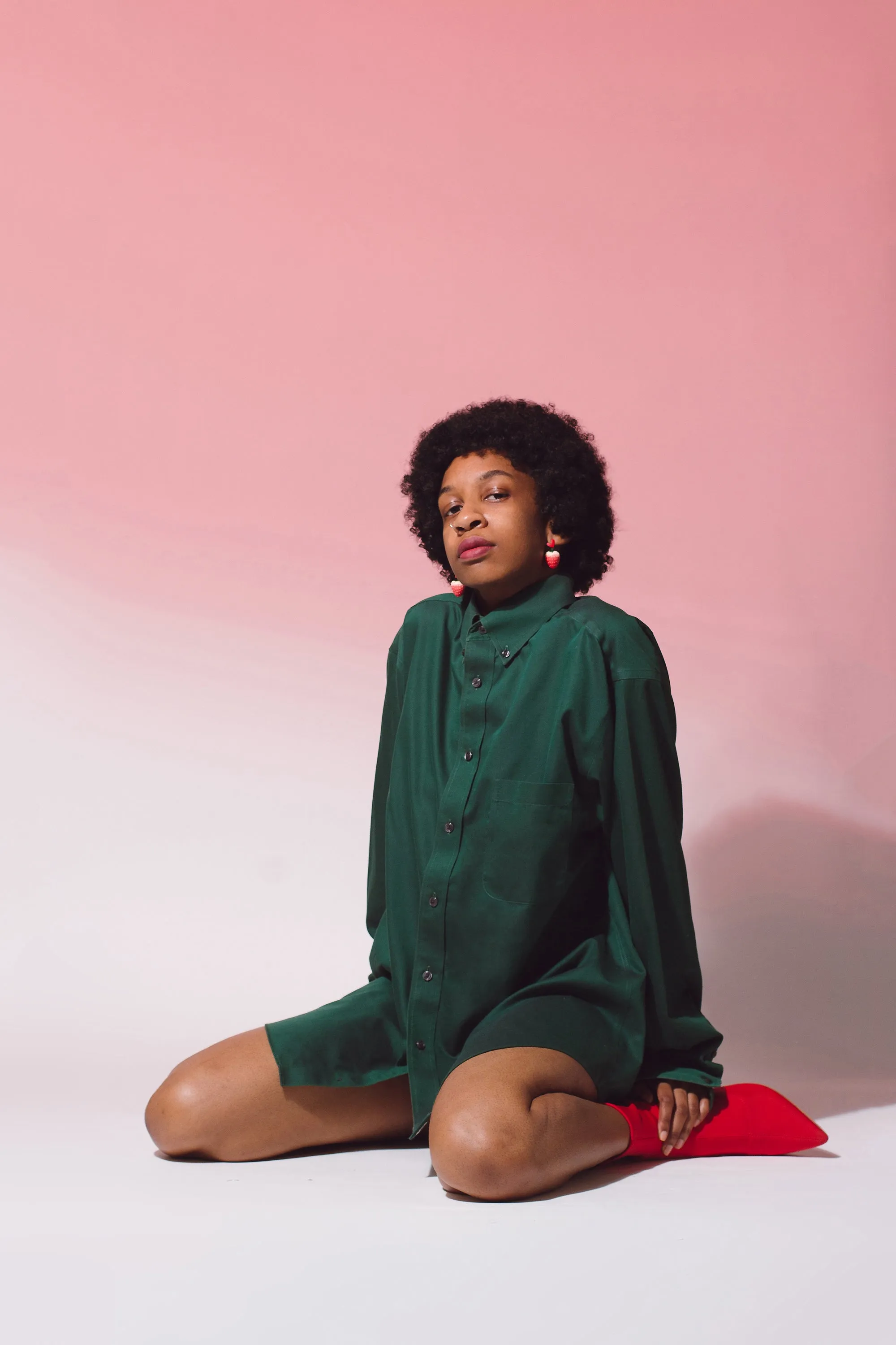 Vintage 90's Green Button Down Shirt
