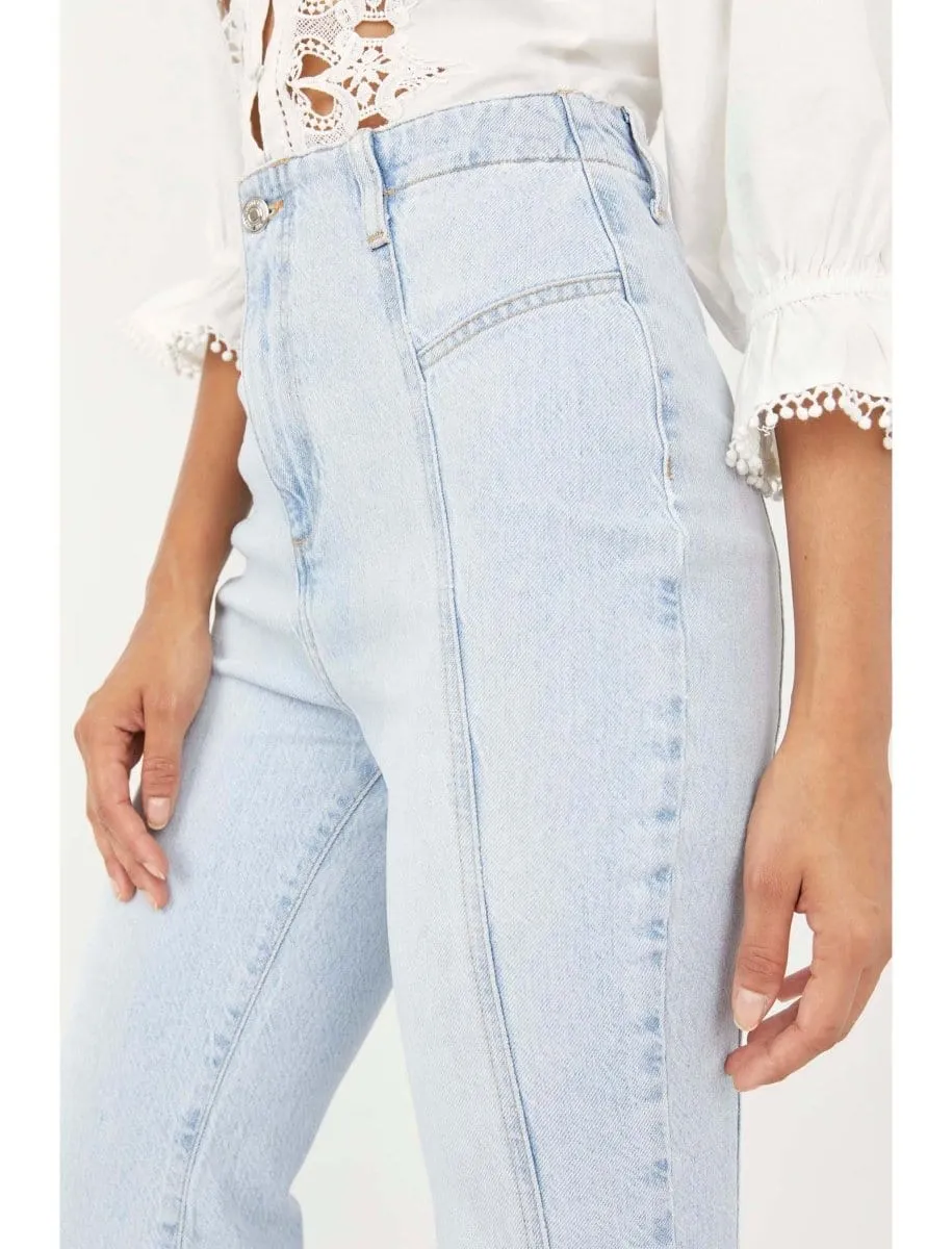 Vintage Free People Flare Light Indigo