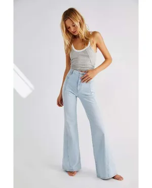 Vintage Free People Flare Light Indigo
