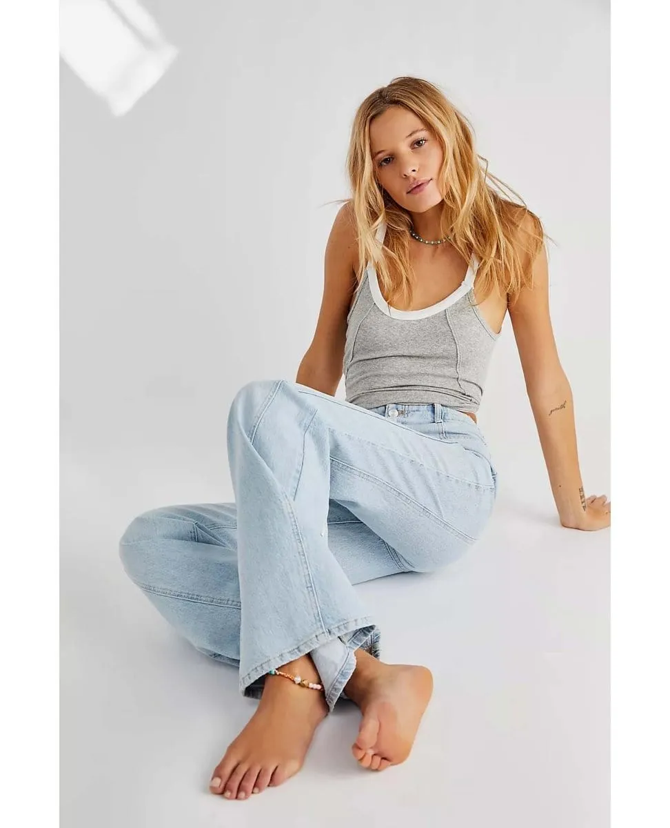 Vintage Free People Flare Light Indigo