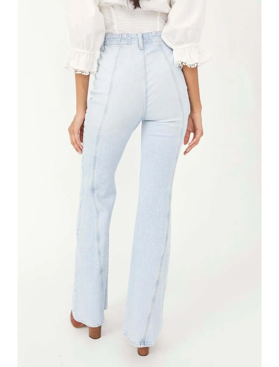 Vintage Free People Flare Light Indigo