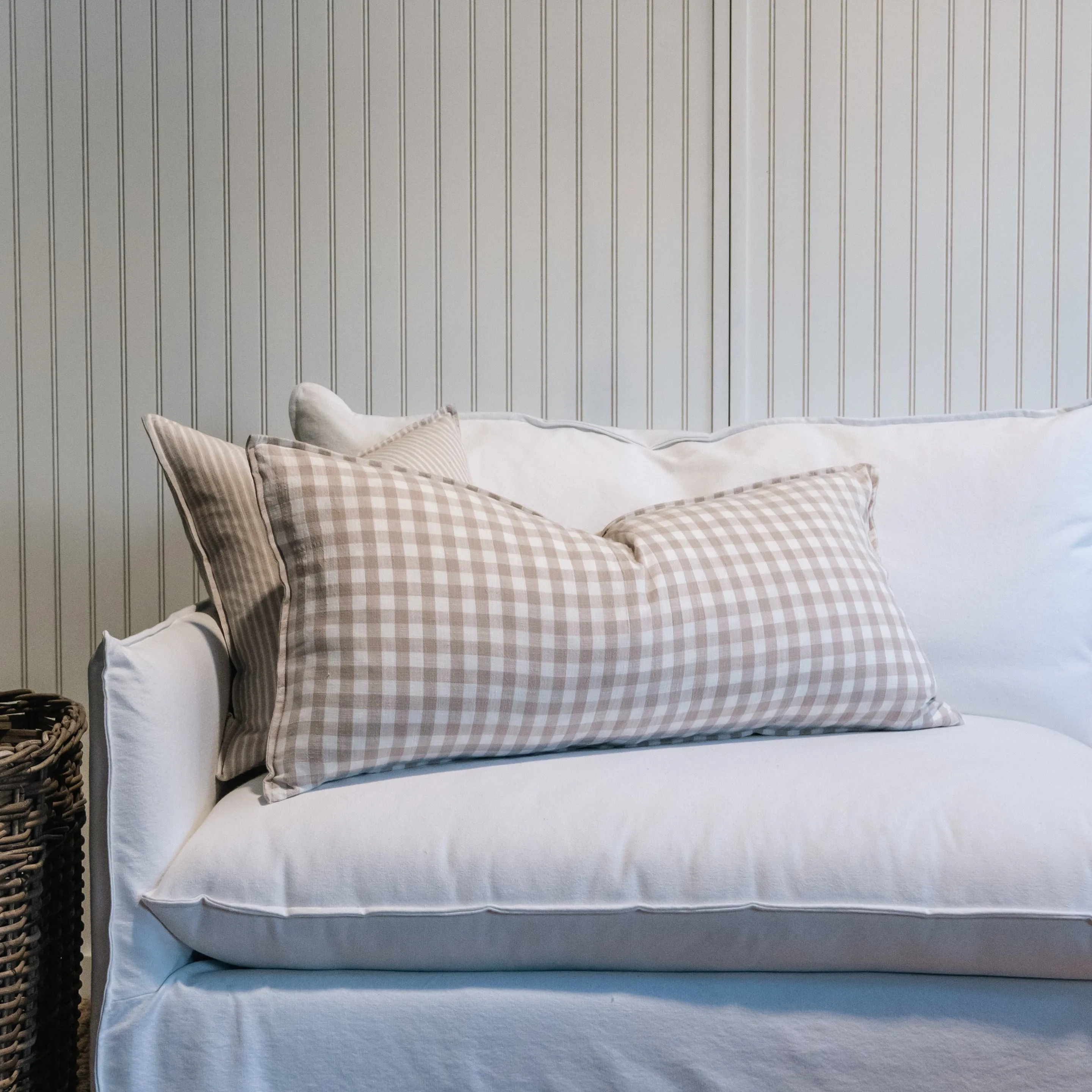 Walker Natural Buffalo Check Pillow