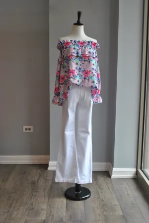 WHITE FLAIR STYLE JEANS