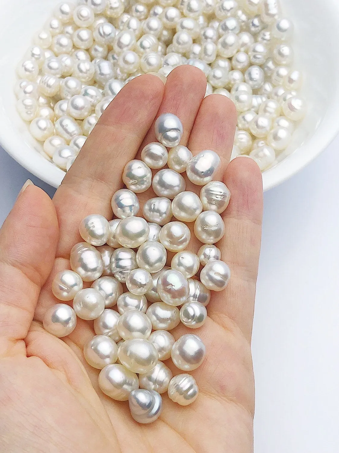 White South Sea Loose Pearls, Australia, Drops/Ovals, 8mm and 9mm, AAA Quality