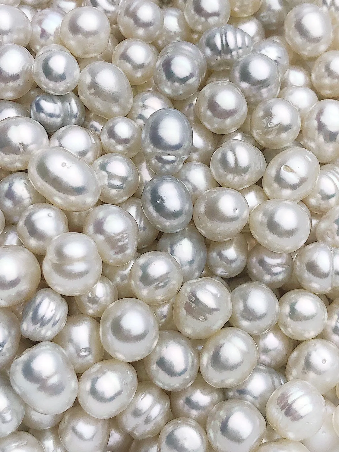 White South Sea Loose Pearls, Australia, Drops/Ovals, 8mm and 9mm, AAA Quality