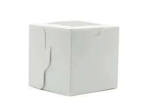 White window Box 4 x 4 x 4 Inch  - fits 1 Cupcake