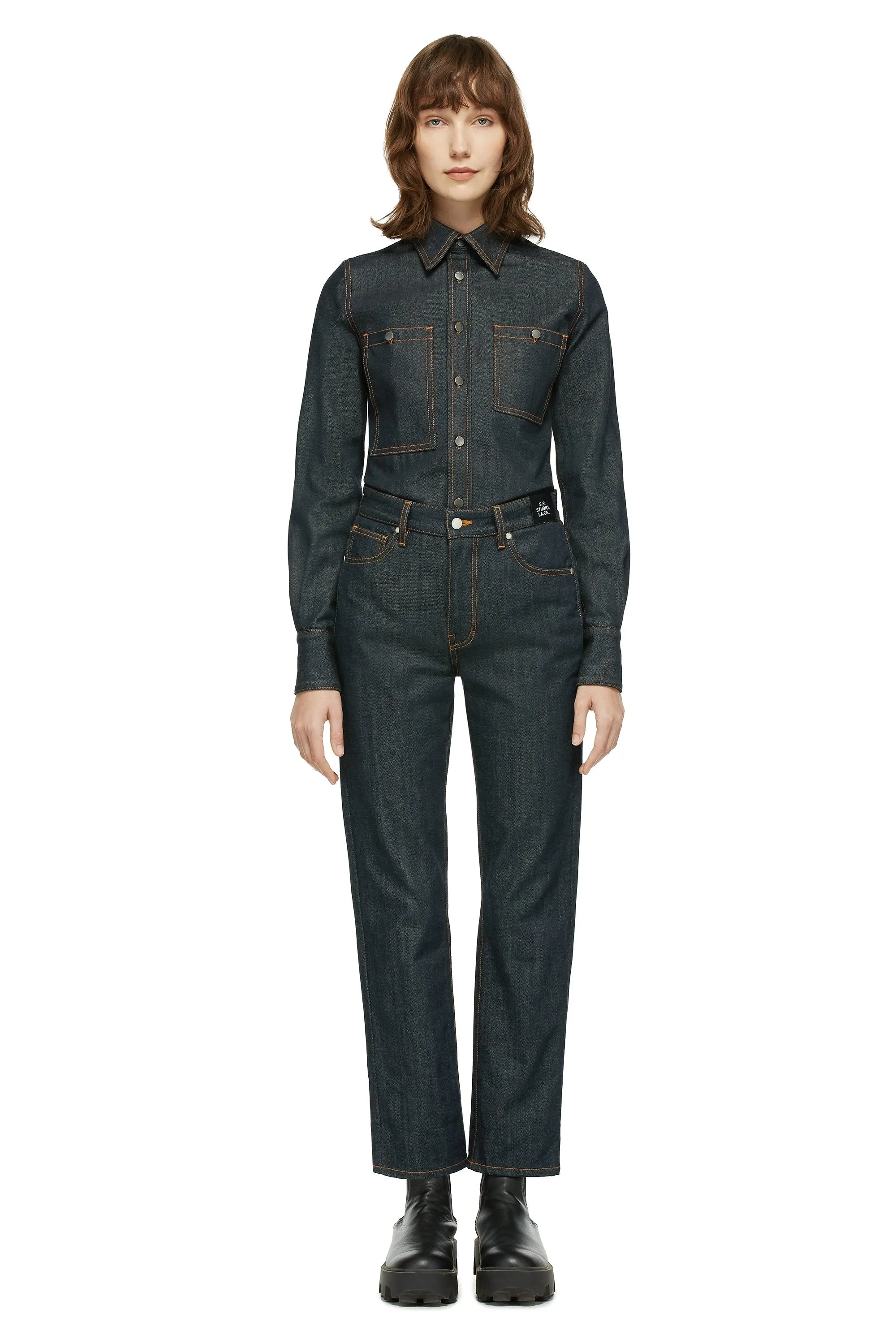 WOMEN'S C-JEAN WITH CONTRAST STITCHING