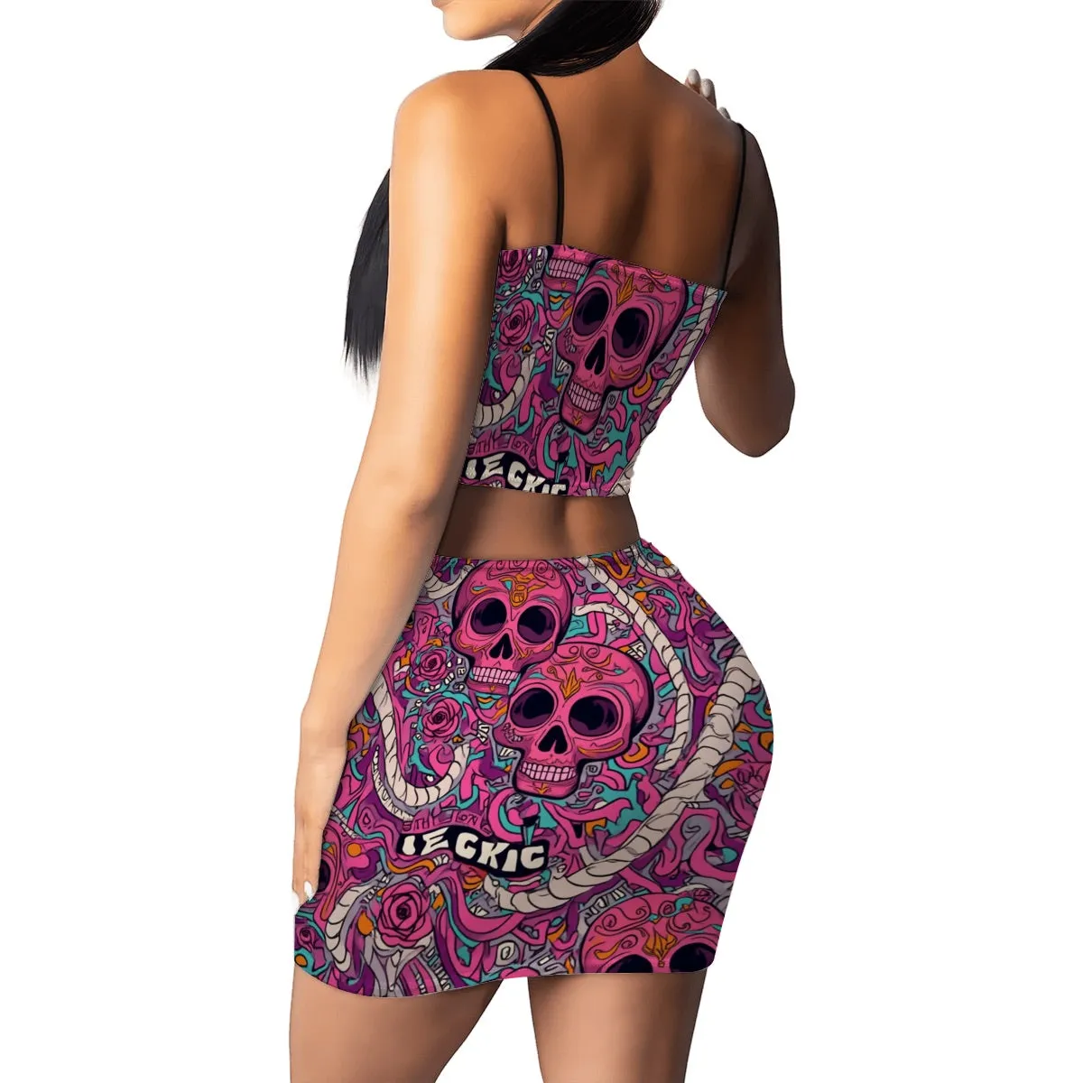 Women's Crop Tank Top & Mini Skirts Sets