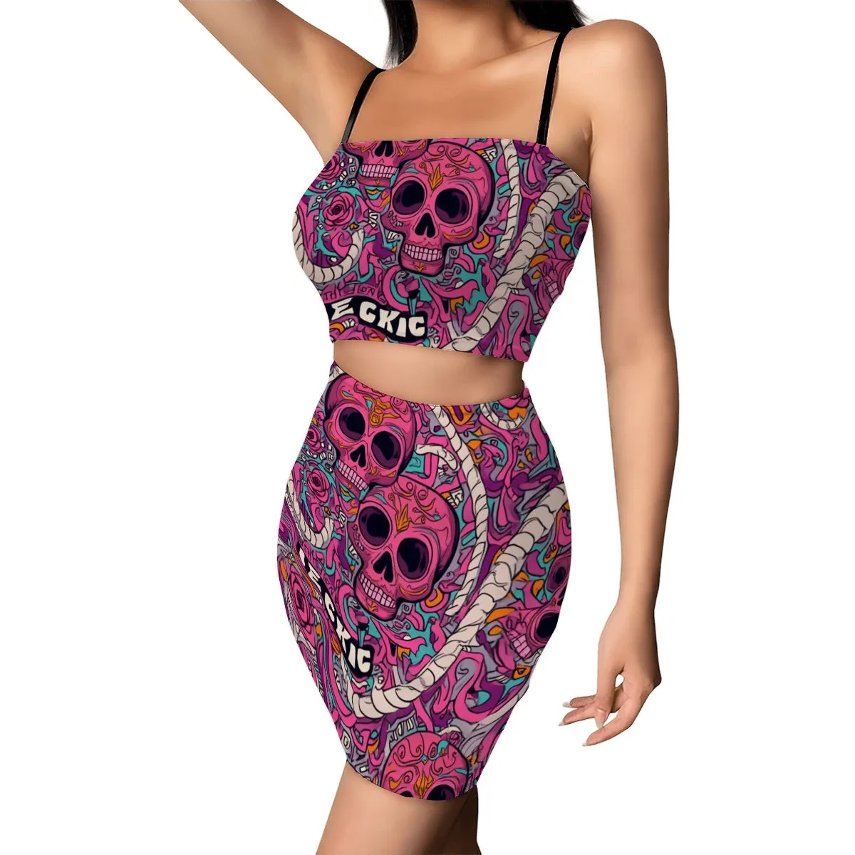 Women's Crop Tank Top & Mini Skirts Sets
