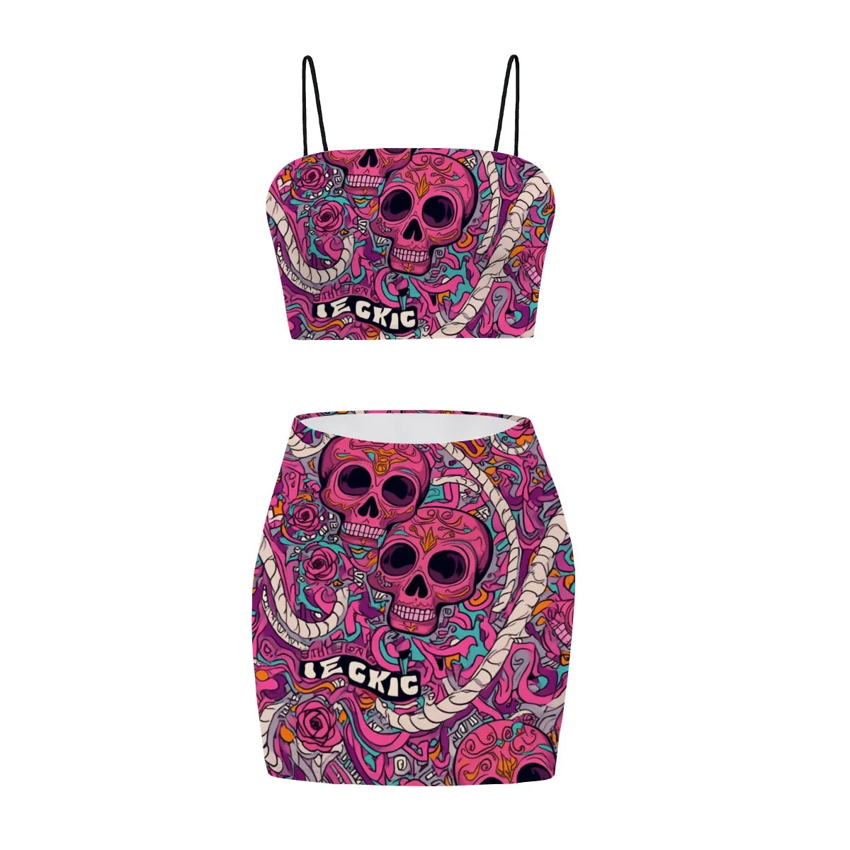 Women's Crop Tank Top & Mini Skirts Sets