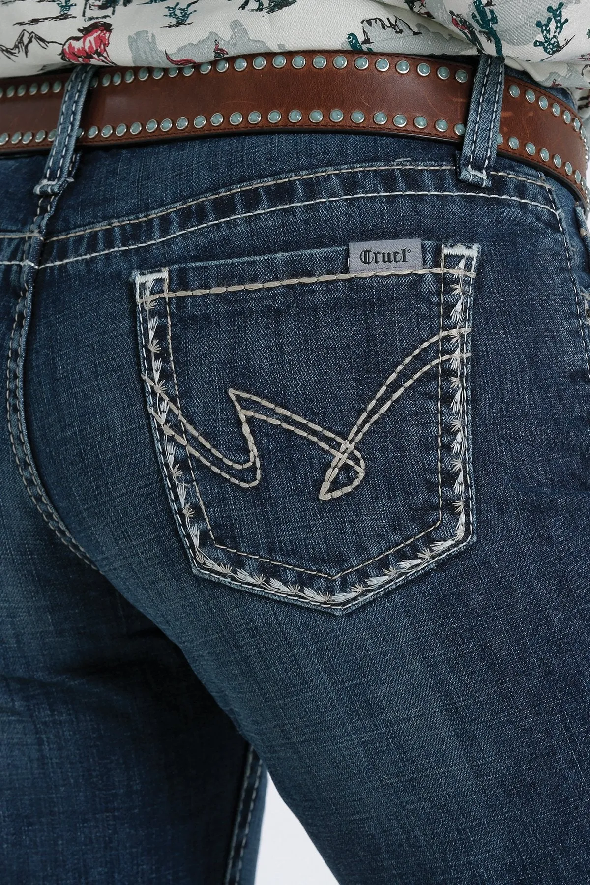 Women's Cruel Girl Mid-Rise Jayley Trouser Medium Stonewash Jeans
