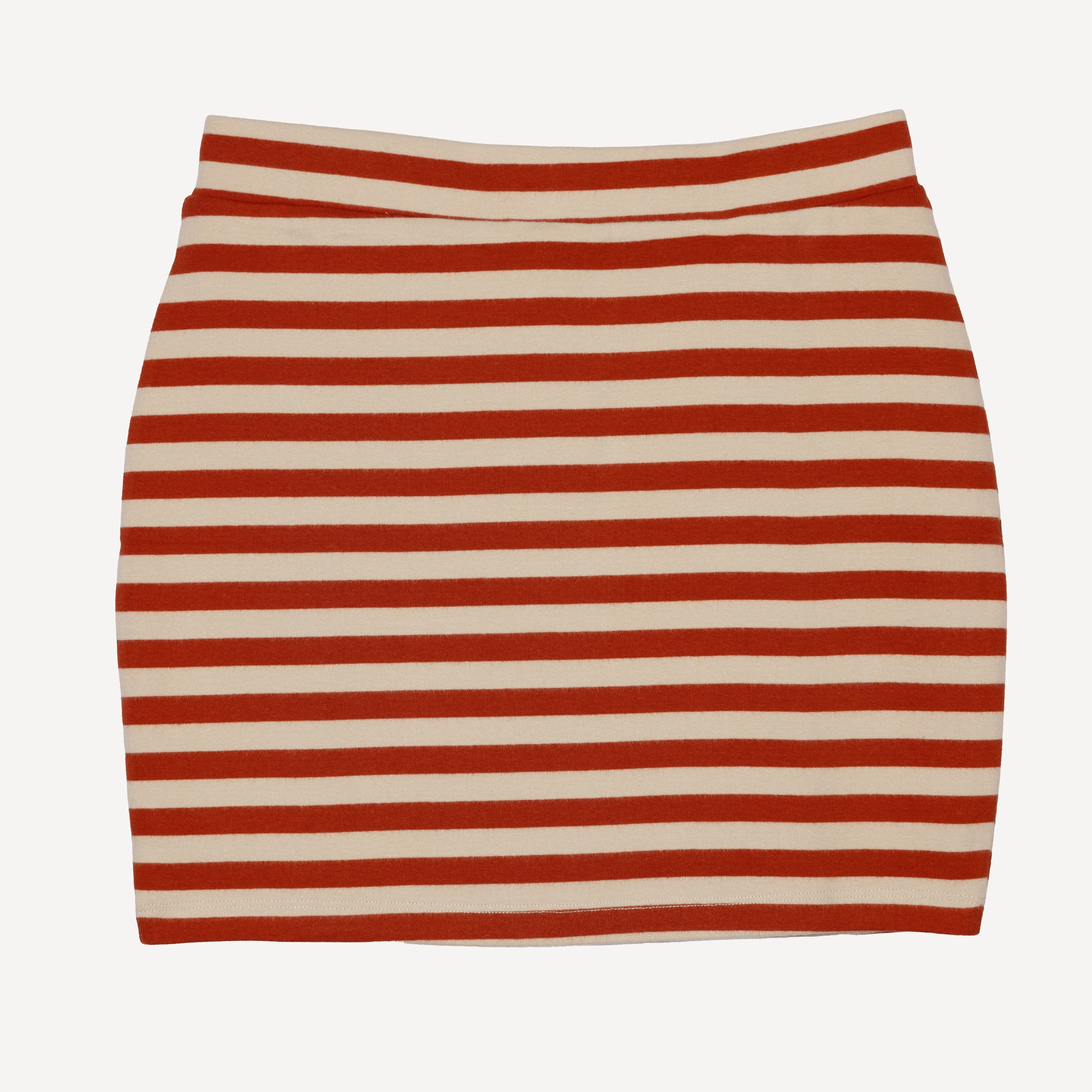 Womens Stripe Skirt - Rooibos Tea / Fog
