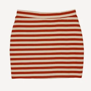 Womens Stripe Skirt - Rooibos Tea / Fog