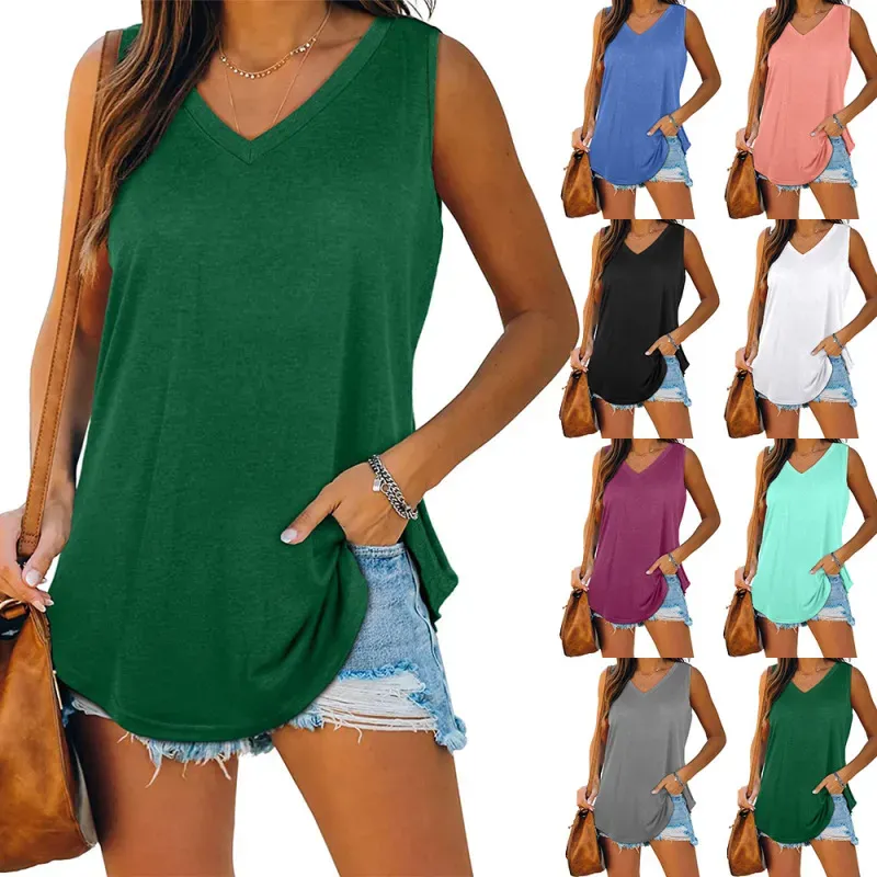 Women’s Summer V-Neck Sleeveless Tank Top