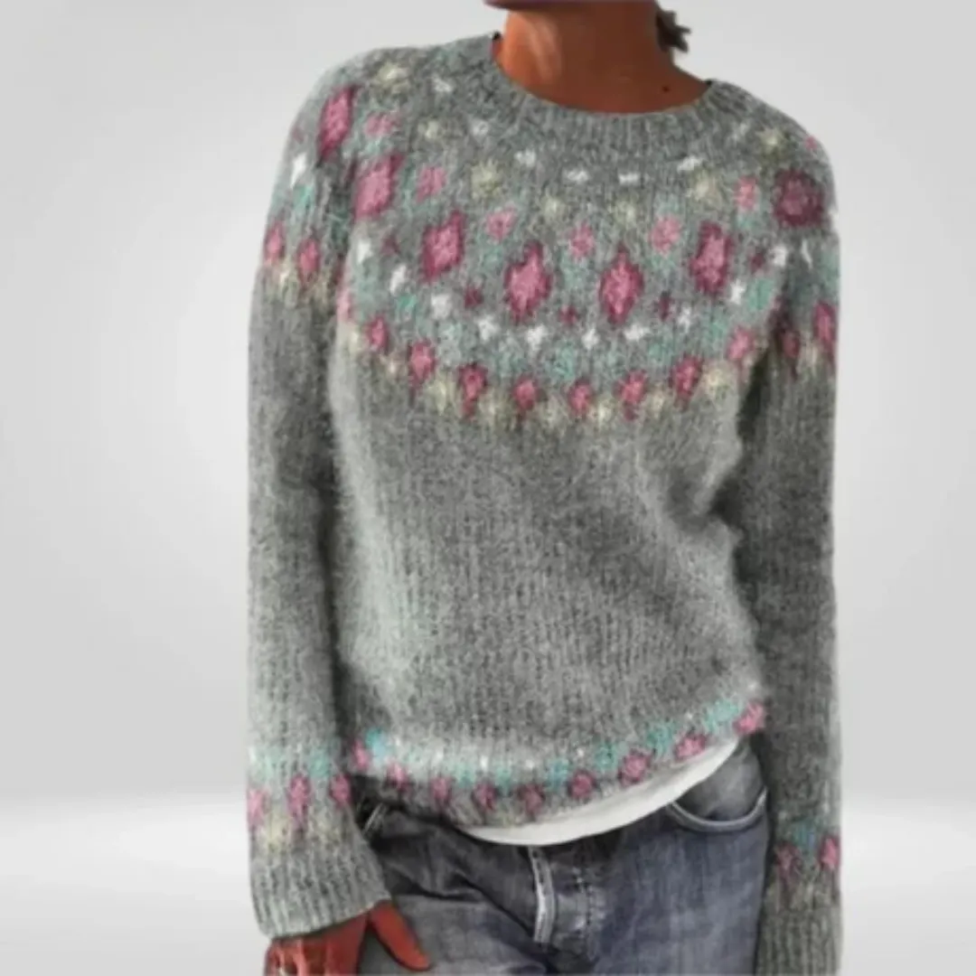 Women's Warm Knitted Round Neck Sweater | Long