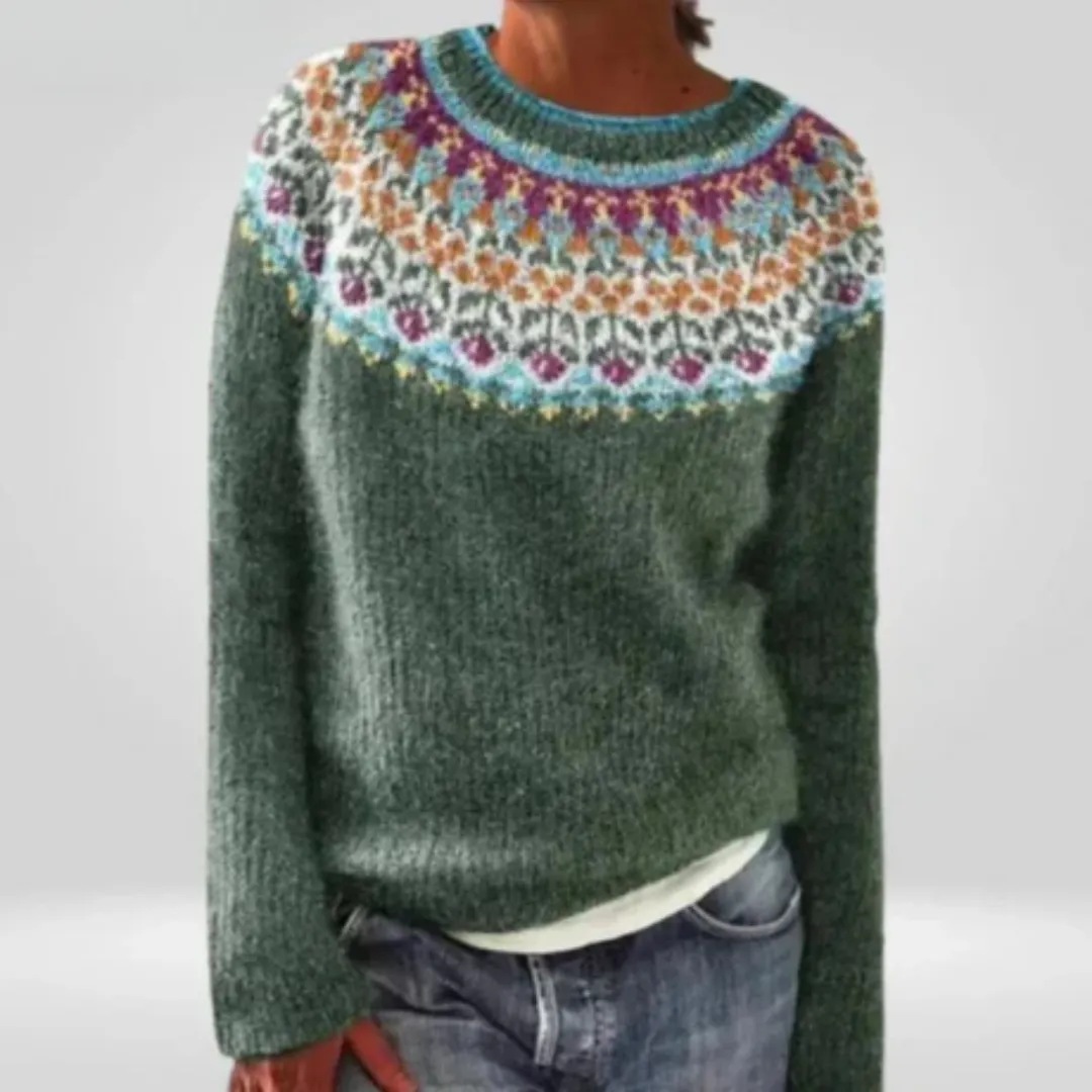 Women's Warm Knitted Round Neck Sweater | Long