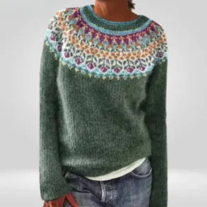 Women's Warm Knitted Round Neck Sweater | Long