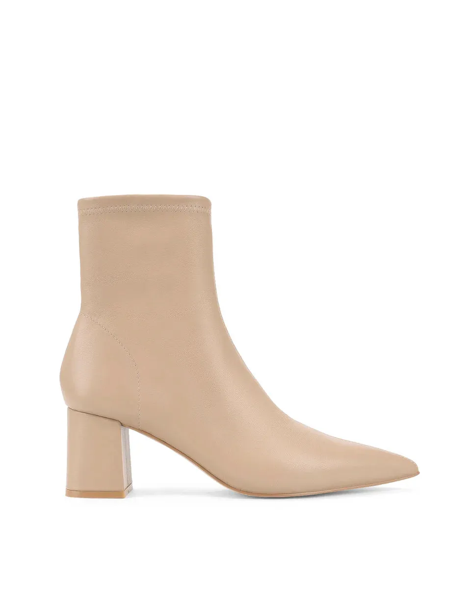 YANET ANKLE BOOT - NUDE STRETCH LEATHER
