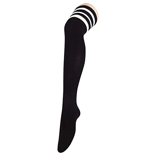 Zando Women's Stripe Thigh High Stockings